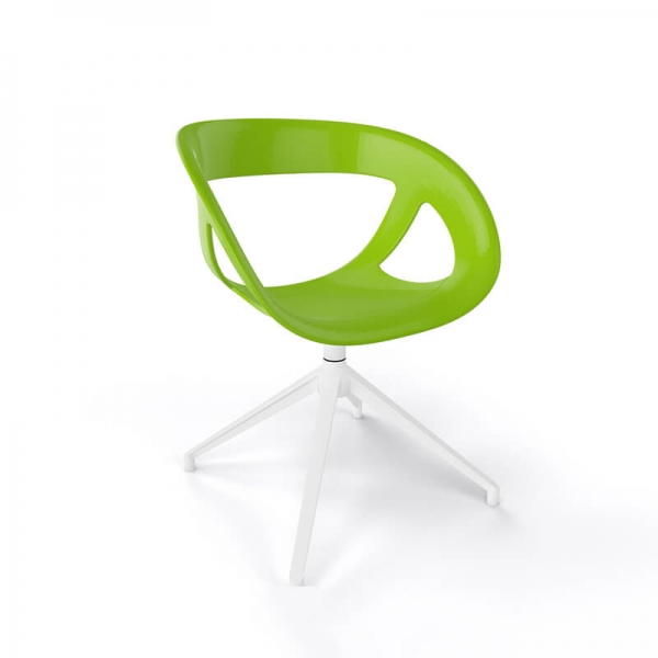 Chaise pivotante en technopolymère vert fabriquée en Italie - Moema U - 10