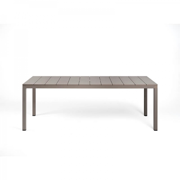 Table de jardin en aluminium taupe rectangulaire fabriquée en Italie - Rio - 4