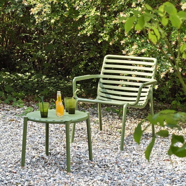 Table basse de jardin ronde empilable fabriquée en Italie - Doga - 3