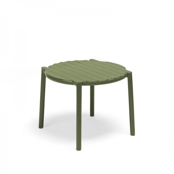 Table basse verte de jardin ronde empilable fabriquée en Italie - Doga - 3