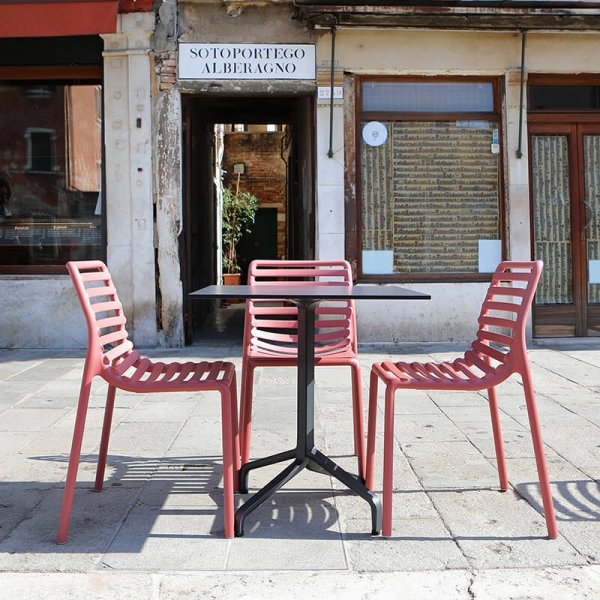 Chaise de jardin design empilable de fabrication Italienne - Doga bistrot - 1