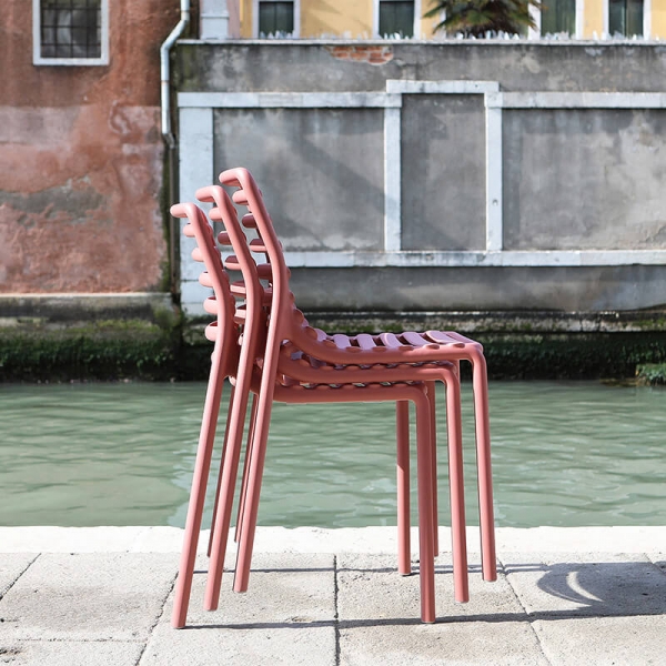 Chaise de jardin design empilable de fabrication Italienne - Doga bistrot - 8