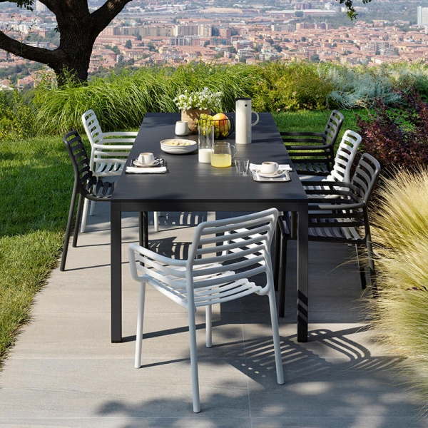 Fauteuil de terrasse design empilable fabriqué en Italie - Doga - 7
