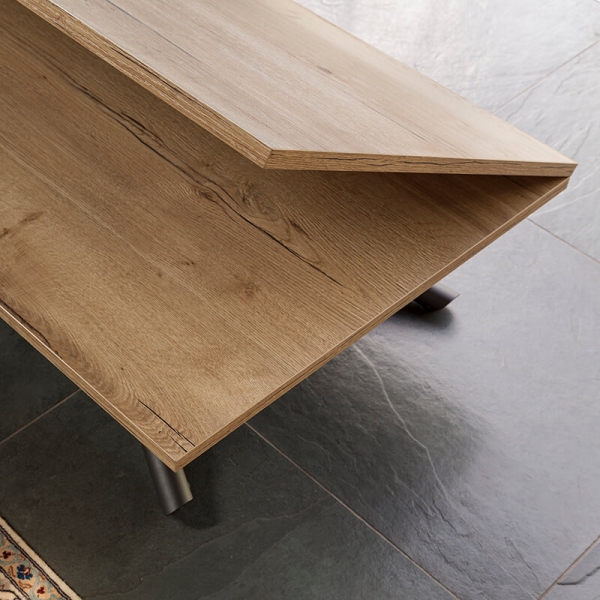 Table italienne transformable en mélaminé avec pieds mikado - Lotus - 6