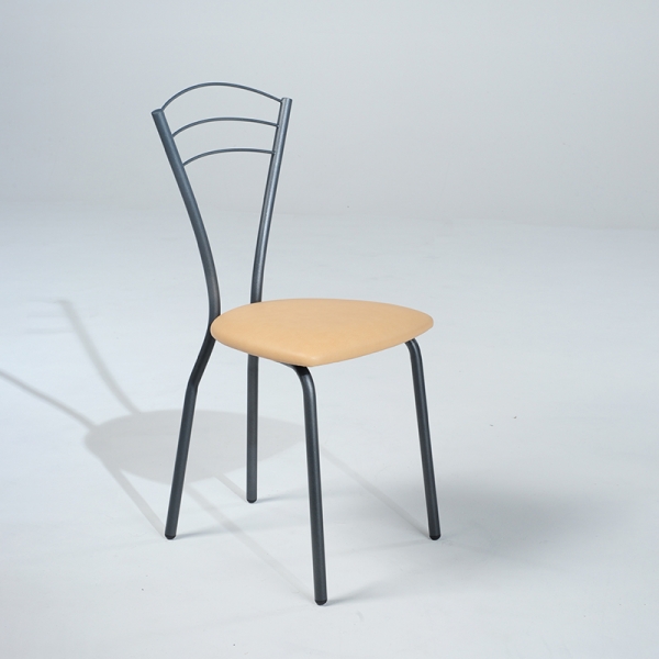 Chaise made in France en métal avec assise rembourrée - Rebecca - 3