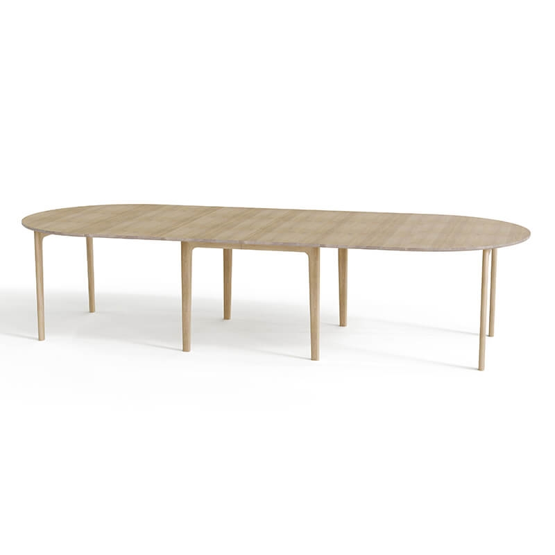 Table ronde extensible en bois massif conçue au Danemark - SM112