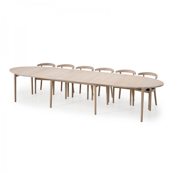 Table ovale scandinave extensible en bois massif fabriquée au Danemark - SM78 - 5