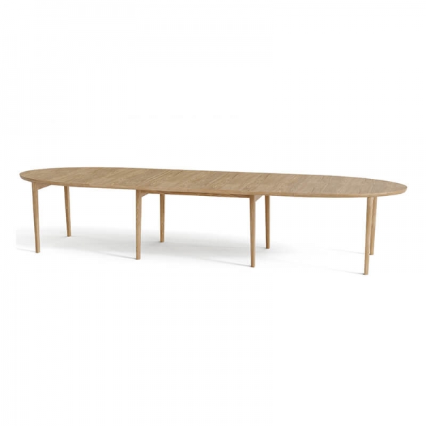 Table ovale nordique extensible en bois massif fabriquée au Danemark - SM78 - 8