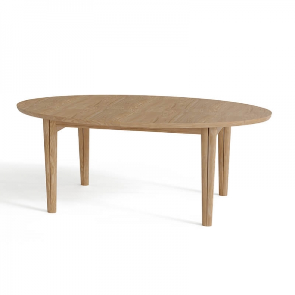 Table ovale extensible scandinave en bois massif fabriquée au Danemark - SM78 - 6