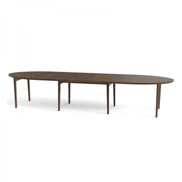 Table de salle à manger ovale scandinave en bois avec allonges - SM78 - 4