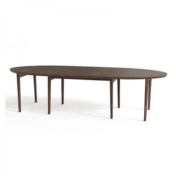 Table de salle à manger ovale scandinave en bois avec allonges - SM78 - 3