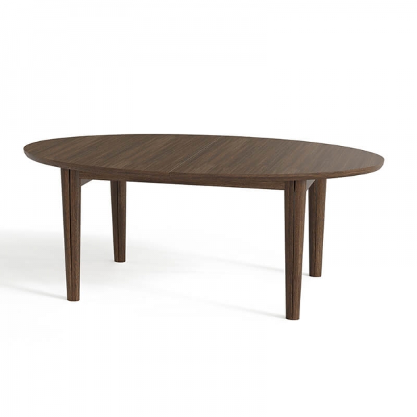 Table de salle à manger ovale scandinave en bois avec allonges - SM78 - 2