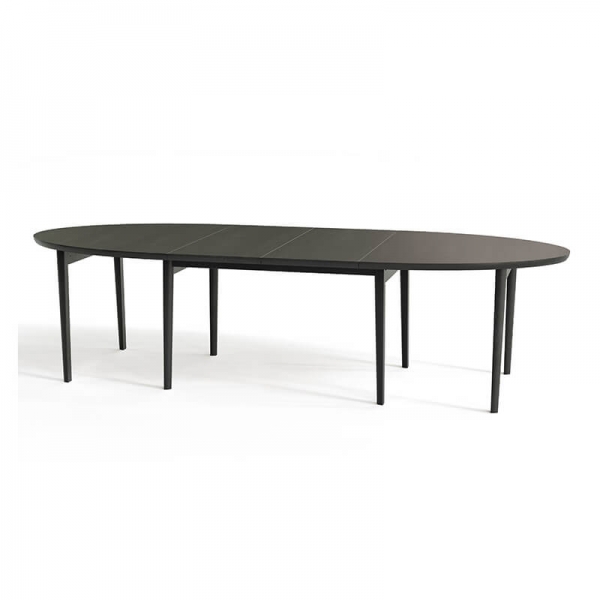 Table de salle à manger ovale scandinave en bois avec allonges - SM78 - 6