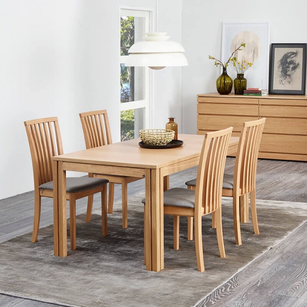 Table scandinave rectangulaire en bois avec allonges - SM23-24 - 9