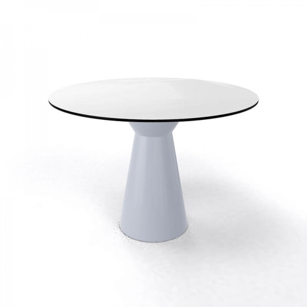 Table moderne à manger ronde coloris blanc - Roller H74 - 3