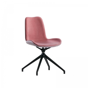 Chaise pivotante rose en tissu bicolore fabriquée en Italie - Dalia Midj®