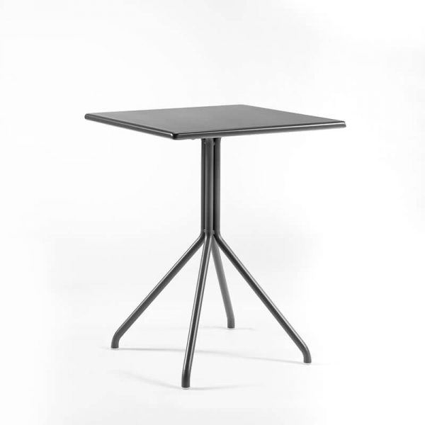 Petite table carrée moderne en métal et composite fabrication italienne - LOL