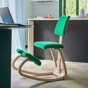 Chaise de bureau ergonomique avec dossier rembourré vert – Variable plus
