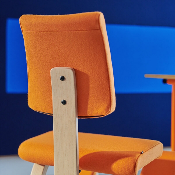 Chaise ergonomique à bascule en tissu en orange – Variable plus - 8