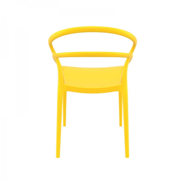 Chaise empilable en plastique jaune - Pia - 26