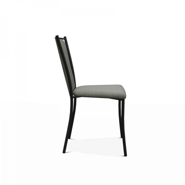 Chaise grise en tissu de style contemporain fabriquée en Belgique - Reina - 2