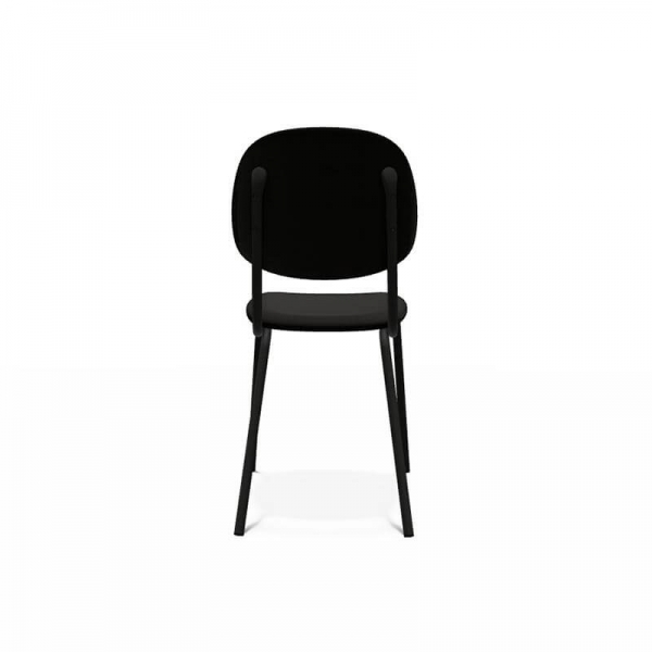 Chaise noire en métal et en tissu fabriquée en Belgique - STR5 - 4