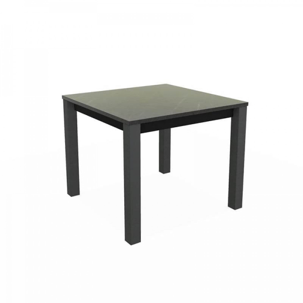 Table carrée en stratifié pieds métal conçue en Belgique - Verona