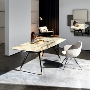 Table design rectangulaire en céramique fabriquée en Italie - Arkos