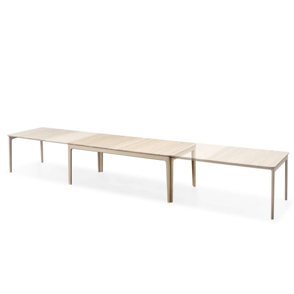 Table scandinave extensible en bois de chêne massif blanchi de fabrication danoise - SM26-27 - 11