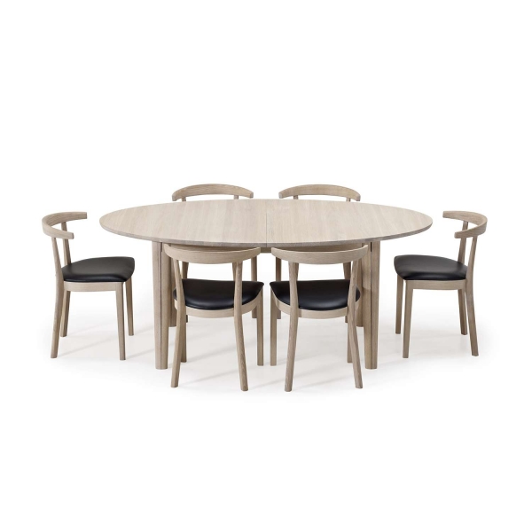 Table ovale extensible en bois massif fabriquée au Danemark - SM78 - 9