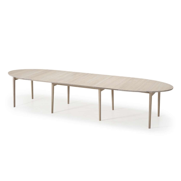 Table nordique ovale extensible en bois massif fabrication danoise - SM78 - 12