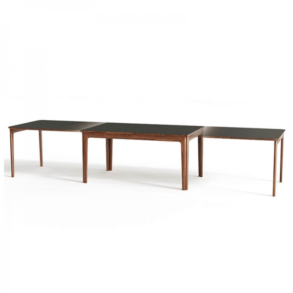 Table extensible en bois de noyer et stratifié noir - SM 26-27 - 6