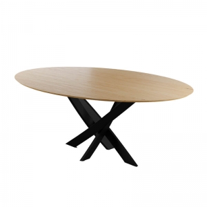 Table ovale en bois de chêne naturel made in France - Elliptica