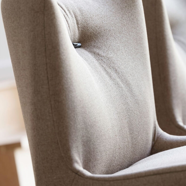 Chaise belge confortable en métal et tissu - Margaux Mobitec® - 7