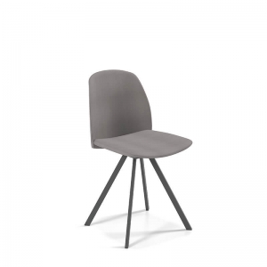 Chaise moderne en tissu gris - Fiona