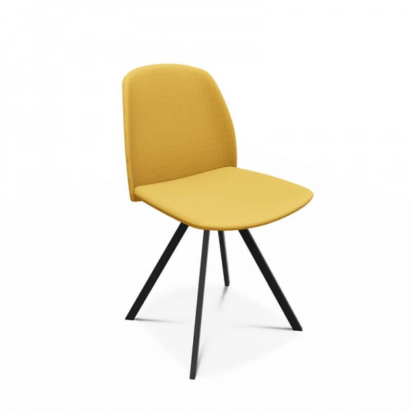 Chaise confortable couleur jaune - Fiona - 3