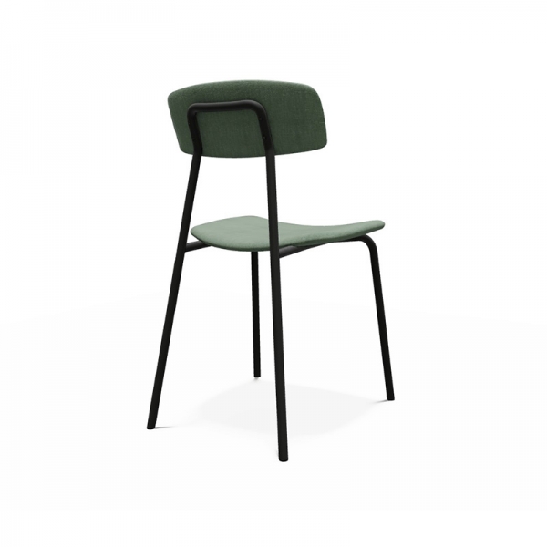 Chaise rétro en tissu vert - Lazio  - 5