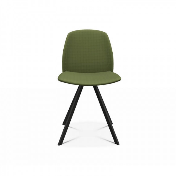 Chaise verte moderne en tissu - Figaro - 6