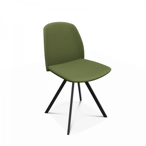 Chaise moderne pivotante en tissu vert - Figaro - 4