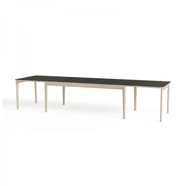 Table extensible en chêne blanchi et stratifié noir - SM26-27 - 3
