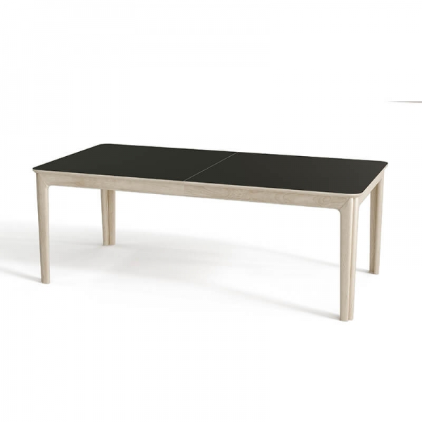 Table en chêne blanchi et stratifié noir - SM26-27 - 2