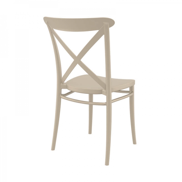 Chaise de cuisine taupe style bistrot - Cross - 25