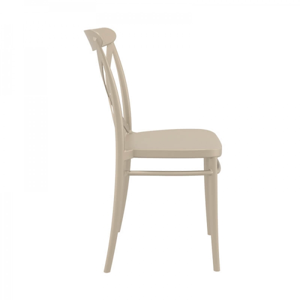 Chaise bistrot empilable taupe - Cross - 27