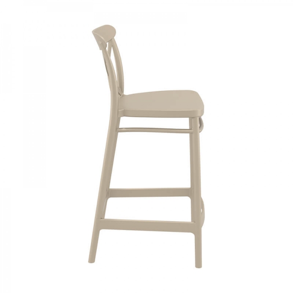 Tabouret snack couleur taupe - Cross - 25