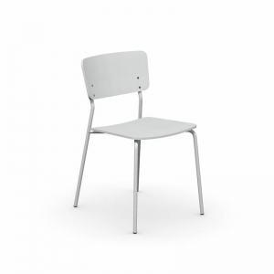 Chaise de cuisine assise et dossier en bois structure en métal - Snack Connubia®