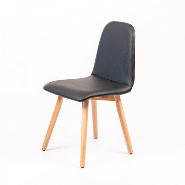 Chaise confortable avec pieds coniques en bois - Pandora - 4
