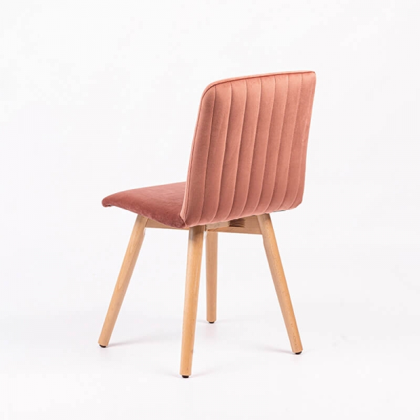 Chaise en tissu avec dos matelassé et pieds en bois de hêtre - Plaza line - 3