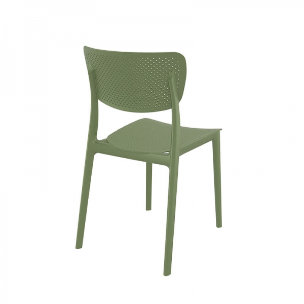 Chaise de salle à manger en polypropylène vert - Lucy - 30