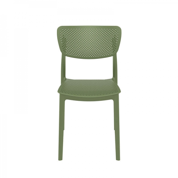 Chaise de salle à manger en polypropylène vert - Lucy - 31