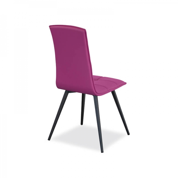 Chaise violette matelassée italienne avec pieds en métal - Oregon - 6
